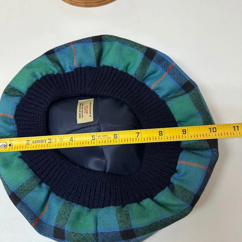 Ingles Buchan Flower of Scotland Tartan Wool Tam O Shanter Beret Hat Scotland